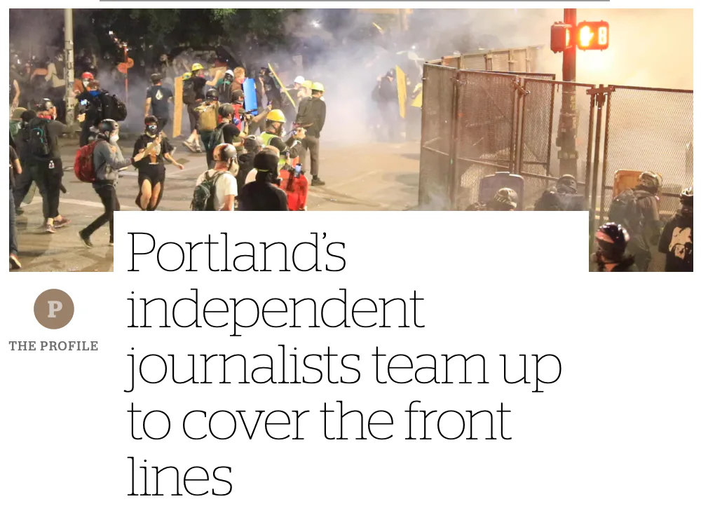 Columbia Journalism Review article about journalists covering the Portland protests
