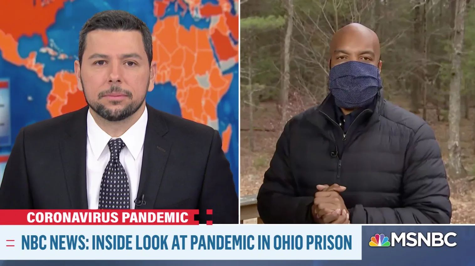 NBC News coverage of the COVID-19 outbreak in an Ohio prison