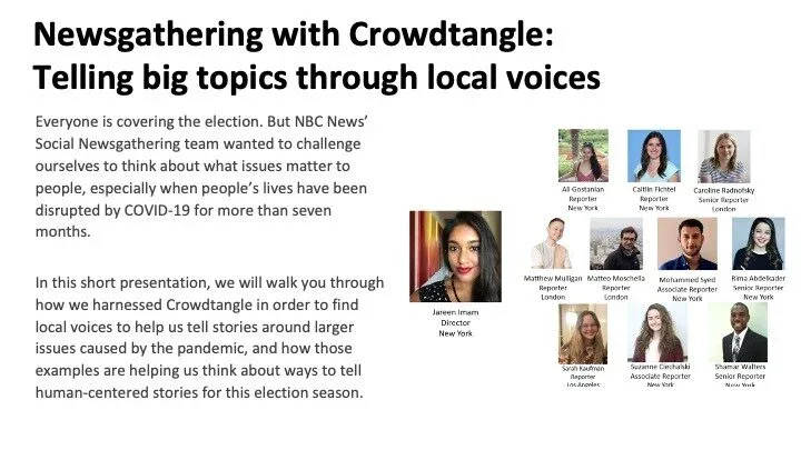 Social listening and community management work by Jareen Imam
